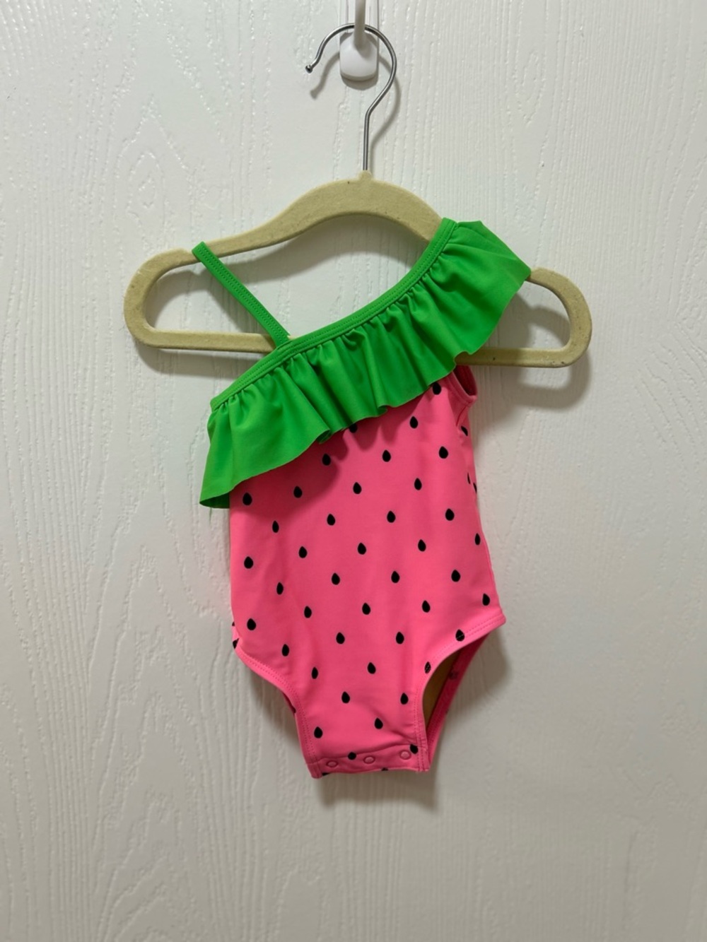 Old Navy Watermelon Ruffle One Piece Bathing Suit Baby Size 3-6 Months